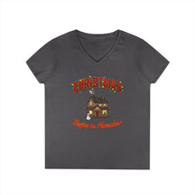 Load image into Gallery viewer, Warm Funny Christmas Ladies' V-Neck T-Shirt