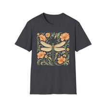 Load image into Gallery viewer, Art Nouveau Dragonfly T‑Shirt • Floral Insect Vintage Botanical Tee • Nature Lover Gift, Summer Outfit