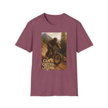 Load image into Gallery viewer, Can’t Catch a Legend T-Shirt – Funny Sasquatch MTB Shirt | Bigfoot Mountain Bike Tee | Mountain biker , MTB shirt