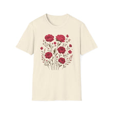 Load image into Gallery viewer, Peonies Floral T-Shirt Floral Illustration Softstyle T-Shirt | Comfortable Everyday Wear, Gift for Plant Lovers, Eco-Friendly Tee, Casual Fashion