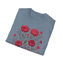 Load image into Gallery viewer, Peonies Floral T-Shirt Floral Illustration Softstyle T-Shirt | Comfortable Everyday Wear, Gift for Plant Lovers, Eco-Friendly Tee, Casual Fashion
