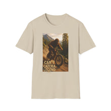 Load image into Gallery viewer, Can’t Catch a Legend T-Shirt – Funny Sasquatch MTB Shirt | Bigfoot Mountain Bike Tee | Mountain biker , MTB shirt