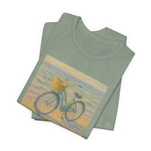 Load image into Gallery viewer, Monet Style Beach Cruiser T-Shirt for Women, Cruising Through the Canvas Art Tee