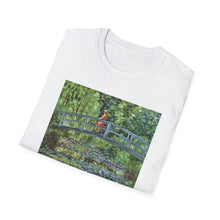 Load image into Gallery viewer, Impressionist Bridge Bike Ride Tee Inspired by Monet Vintage Art T-Shirt Art Lover Gift, Nature Apparel, Birthday Gift, Relaxed Fit