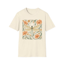 Load image into Gallery viewer, Art Nouveau Dragonfly T‑Shirt • Floral Insect Vintage Botanical Tee • Nature Lover Gift, Summer Outfit