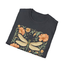 Load image into Gallery viewer, Art Nouveau Dragonfly T‑Shirt • Floral Insect Vintage Botanical Tee • Nature Lover Gift, Summer Outfit