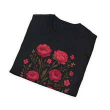 Load image into Gallery viewer, Peonies Floral T-Shirt Floral Illustration Softstyle T-Shirt | Comfortable Everyday Wear, Gift for Plant Lovers, Eco-Friendly Tee, Casual Fashion