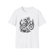 Load image into Gallery viewer, Mountain Biker Jumping T‑Shirt Downhill , Freeride, Enduro MTB Airborne Rider Graphic Tee Cycling Gift