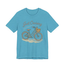 Load image into Gallery viewer, Just Cruising T-shirt, Summer Vibes Tee, Casual Graphic Shirt, Beach Vacation Top, Unisex Jersey Shirt
