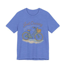 Load image into Gallery viewer, Just Cruising T-shirt, Summer Vibes Tee, Casual Graphic Shirt, Beach Vacation Top, Unisex Jersey Shirt
