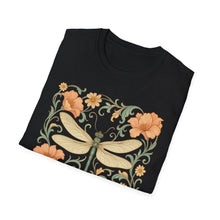 Load image into Gallery viewer, Art Nouveau Dragonfly T‑Shirt • Floral Insect Vintage Botanical Tee • Nature Lover Gift, Summer Outfit