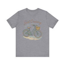 Load image into Gallery viewer, Just Cruising T-shirt, Summer Vibes Tee, Casual Graphic Shirt, Beach Vacation Top, Unisex Jersey Shirt