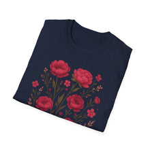 Load image into Gallery viewer, Peonies Floral T-Shirt Floral Illustration Softstyle T-Shirt | Comfortable Everyday Wear, Gift for Plant Lovers, Eco-Friendly Tee, Casual Fashion