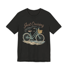 Load image into Gallery viewer, Just Cruising T-shirt, Summer Vibes Tee, Casual Graphic Shirt, Beach Vacation Top, Unisex Jersey Shirt