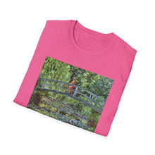 Load image into Gallery viewer, Impressionist Bridge Bike Ride Tee Inspired by Monet Vintage Art T-Shirt Art Lover Gift, Nature Apparel, Birthday Gift, Relaxed Fit