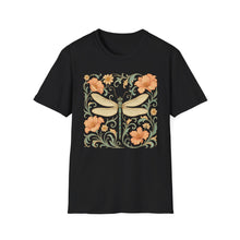 Load image into Gallery viewer, Art Nouveau Dragonfly T‑Shirt • Floral Insect Vintage Botanical Tee • Nature Lover Gift, Summer Outfit