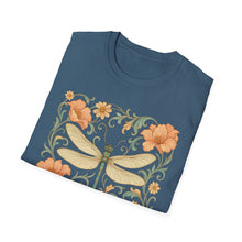 Load image into Gallery viewer, Art Nouveau Dragonfly T‑Shirt • Floral Insect Vintage Botanical Tee • Nature Lover Gift, Summer Outfit