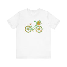 Load image into Gallery viewer, Floral Bicycle Tee | Nature Lover's Short Sleeve Shirt, Perfect for Gardeners, Spring Outfits, Eco-Friendly Gifts, Casual Wear, Birthday