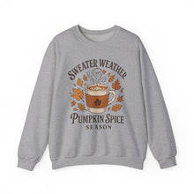 Load image into Gallery viewer, Pumpkin Spice Crewneck Sweatshirt, Cozy Fall Sweatshirt, Autumn Apparel, Thanksgiving Sweatshirt, Sweater Weather Fashion, Gift for [...]
