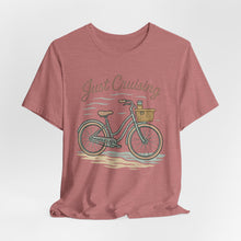 Load image into Gallery viewer, Just Cruising T-shirt, Summer Vibes Tee, Casual Graphic Shirt, Beach Vacation Top, Unisex Jersey Shirt
