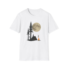 Load image into Gallery viewer, Moonlit Campfire Unisex Softstyle T-Shirt, Camping Shirt, Nature Lover Tee, Outdoor Adventure Apparel, Gift for Hikers, Summer Camping [...]

