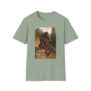Can’t Catch a Legend T-Shirt – Funny Sasquatch MTB Shirt | Bigfoot Mountain Bike Tee | Mountain biker , MTB shirt