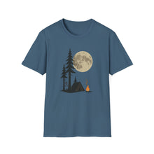 Load image into Gallery viewer, Moonlit Campfire Unisex Softstyle T-Shirt, Camping Shirt, Nature Lover Tee, Outdoor Adventure Apparel, Gift for Hikers, Summer Camping [...]
