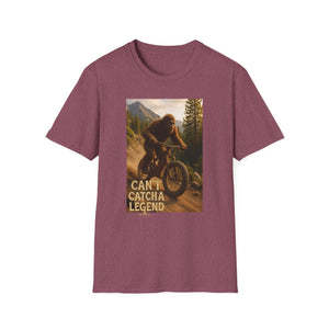 Can’t Catch a Legend T-Shirt – Funny Sasquatch MTB Shirt | Bigfoot Mountain Bike Tee | Mountain biker , MTB shirt