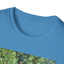 Load image into Gallery viewer, Impressionist Bridge Bike Ride Tee Inspired by Monet  Vintage Art T-Shirt Art Lover Gift, Nature Apparel, Birthday Gift, Relaxed Fit
