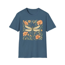 Load image into Gallery viewer, Art Nouveau Dragonfly T‑Shirt • Floral Insect Vintage Botanical Tee • Nature Lover Gift, Summer Outfit
