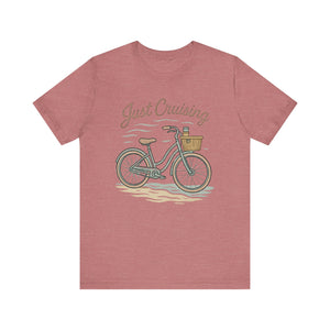 Just Cruising T-shirt, Summer Vibes Tee, Casual Graphic Shirt, Beach Vacation Top, Unisex Jersey Shirt
