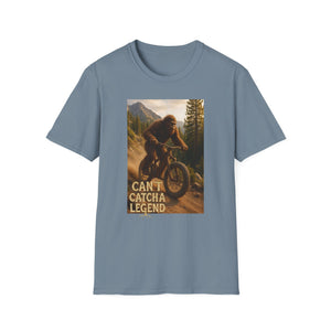 Can’t Catch a Legend T-Shirt – Funny Sasquatch MTB Shirt | Bigfoot Mountain Bike Tee | Mountain biker , MTB shirt