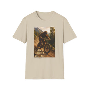 Can’t Catch a Legend T-Shirt – Funny Sasquatch MTB Shirt | Bigfoot Mountain Bike Tee | Mountain biker , MTB shirt