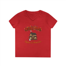 Load image into Gallery viewer, Warm Funny Christmas Ladies' V-Neck T-Shirt
