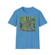 Load image into Gallery viewer, Impressionist Bridge Bike Ride Tee Inspired by Monet  Vintage Art T-Shirt Art Lover Gift, Nature Apparel, Birthday Gift, Relaxed Fit
