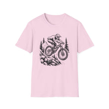 Load image into Gallery viewer, Mountain Biker Jumping T‑Shirt  Downhill , Freeride, Enduro MTB Airborne Rider Graphic Tee Cycling Gift
