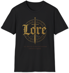 Legendary Lore Unisex Softstyle T-Shirt | Fantasy Graphic Tee for Gamers and Story Lovers | Great Gift for Birthdays, Holidays, or Every Day