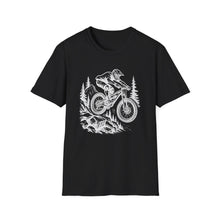 Load image into Gallery viewer, Mountain Biker Jumping T‑Shirt  Downhill , Freeride, Enduro MTB Airborne Rider Graphic Tee Cycling Gift
