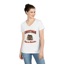 Load image into Gallery viewer, Warm Funny Christmas Ladies' V-Neck T-Shirt
