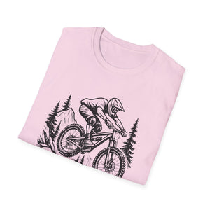 Mountain Biker Jumping T‑Shirt  Downhill , Freeride, Enduro MTB Airborne Rider Graphic Tee Cycling Gift