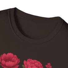 Load image into Gallery viewer, Peonies Floral T-Shirt Floral Illustration Softstyle T-Shirt | Comfortable Everyday Wear, Gift for Plant Lovers, Eco-Friendly Tee, Casual Fashion
