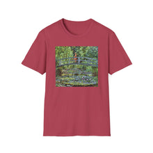 Load image into Gallery viewer, Impressionist Bridge Bike Ride Tee Inspired by Monet  Vintage Art T-Shirt Art Lover Gift, Nature Apparel, Birthday Gift, Relaxed Fit
