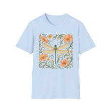 Load image into Gallery viewer, Art Nouveau Dragonfly T‑Shirt • Floral Insect Vintage Botanical Tee • Nature Lover Gift, Summer Outfit
