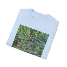 Load image into Gallery viewer, Impressionist Bridge Bike Ride Tee Inspired by Monet  Vintage Art T-Shirt Art Lover Gift, Nature Apparel, Birthday Gift, Relaxed Fit
