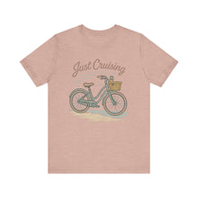 Load image into Gallery viewer, Just Cruising T-shirt, Summer Vibes Tee, Casual Graphic Shirt, Beach Vacation Top, Unisex Jersey Shirt
