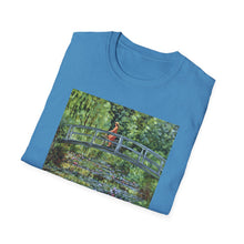 Load image into Gallery viewer, Impressionist Bridge Bike Ride Tee Inspired by Monet  Vintage Art T-Shirt Art Lover Gift, Nature Apparel, Birthday Gift, Relaxed Fit
