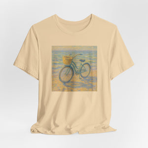 Monet Style Beach Cruiser T-Shirt for Women, Cruising Through the Canvas Art Tee