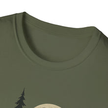 Load image into Gallery viewer, Moonlit Campfire Unisex Softstyle T-Shirt, Camping Shirt, Nature Lover Tee, Outdoor Adventure Apparel, Gift for Hikers, Summer Camping [...]
