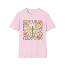 Load image into Gallery viewer, Art Nouveau Dragonfly T‑Shirt • Floral Insect Vintage Botanical Tee • Nature Lover Gift, Summer Outfit
