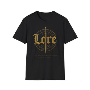 Legendary Lore Unisex Softstyle T-Shirt | Fantasy Graphic Tee for Gamers and Story Lovers | Great Gift for Birthdays, Holidays, or Every Day
